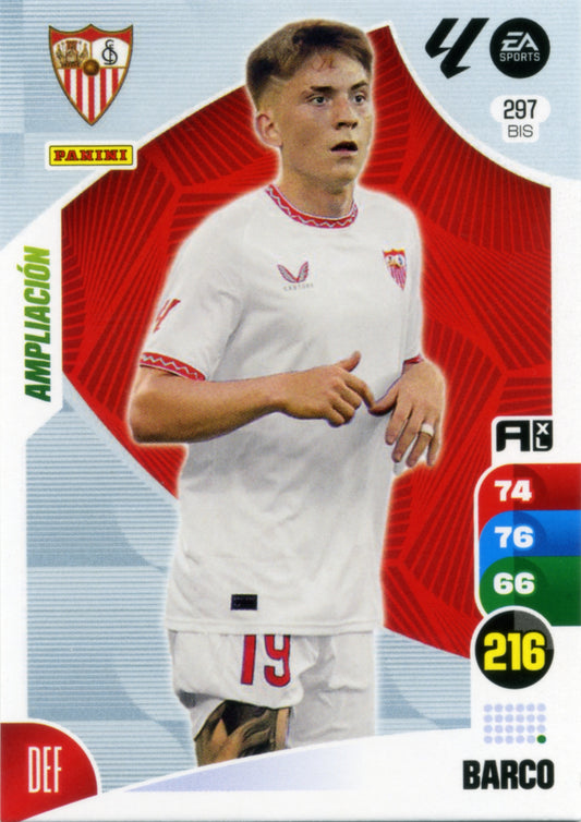 Panini Adrenalyn XL La Liga 2024/2025 - #297 BIS - BARCO - SEVILLA - AMPLIACIÓN - Cromo RAW
