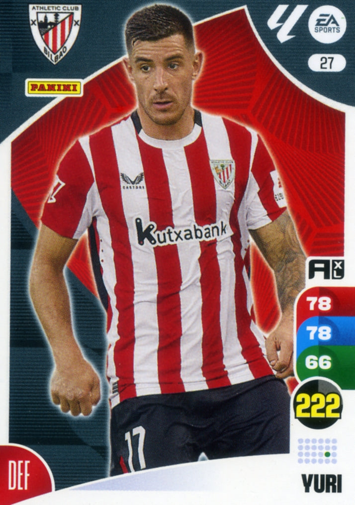 Panini Adrenalyn XL La Liga 2024/2025 - #027 - YURI - ATHLETIC CLUB - 1st Edition, RAW Chrome