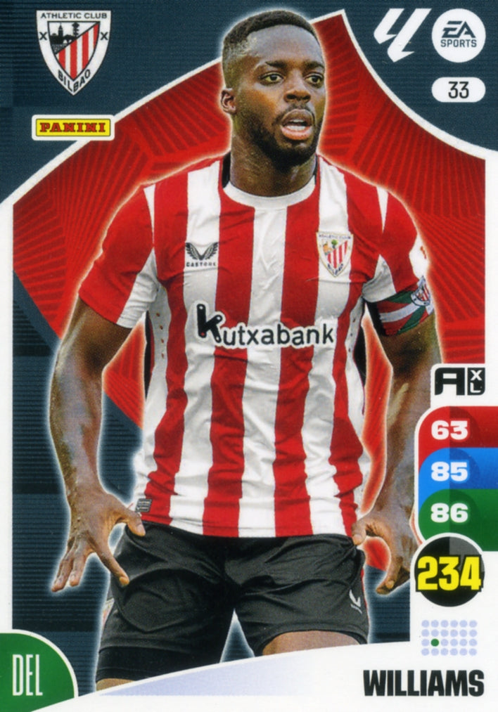 Panini Adrenalyn XL La Liga 2024/2025 - #033 - WILLIAMS - ATHLETIC CLUB - 1st Edition, RAW Card