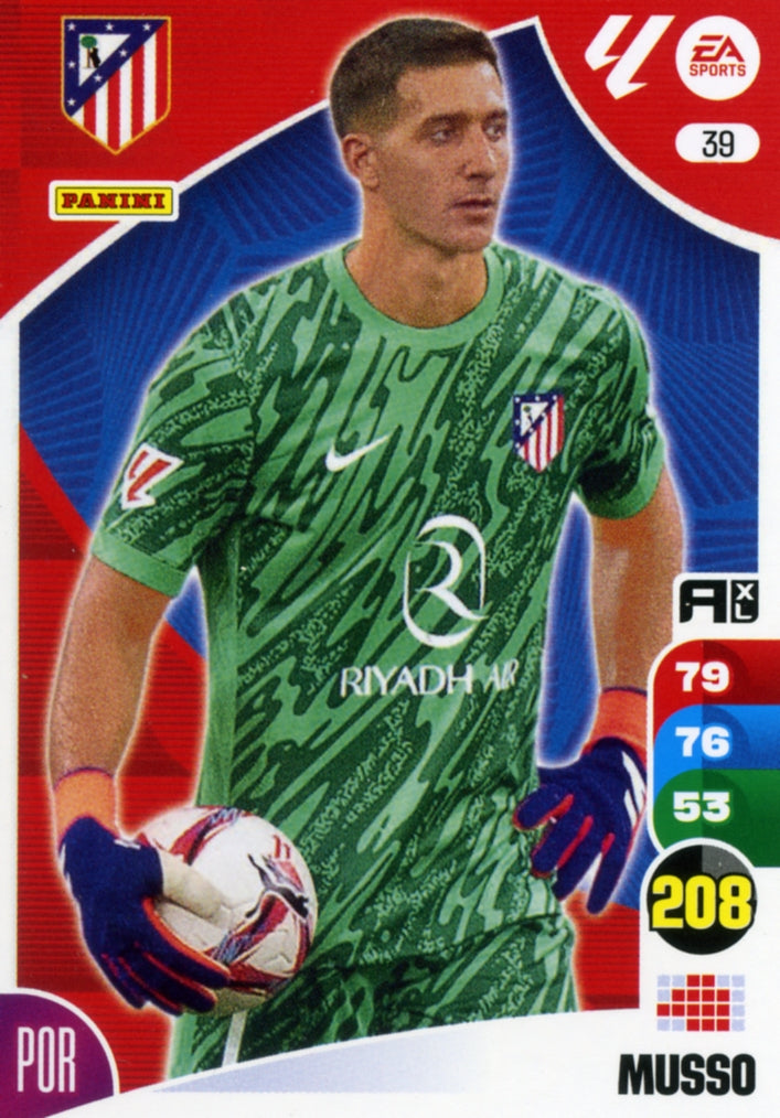 Panini Adrenalyn XL La Liga 2024/2025 - #039 - MUSSO - ATLETICO DE MADRID - 1st Edition, RAW Chrome