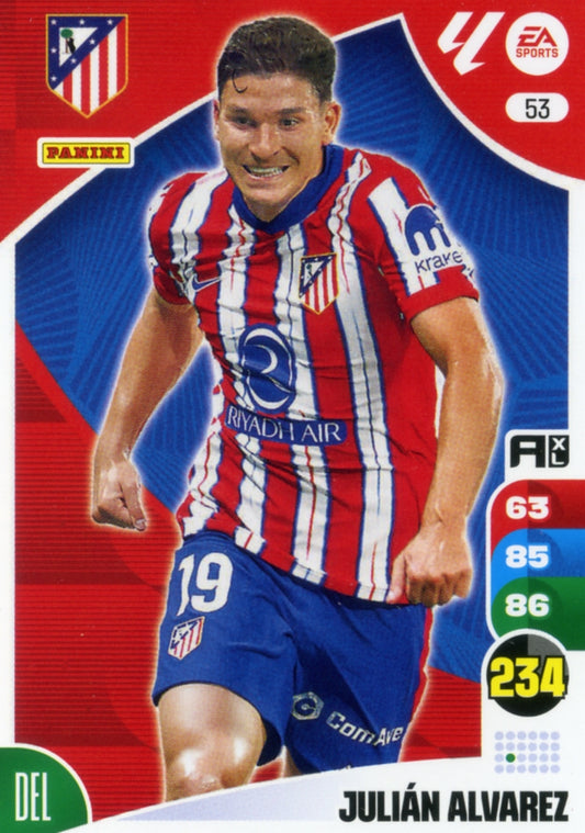 Panini Adrenalyn XL La Liga 2024/2025 - #053 - JULIÁN ÁLVAREZ - ATLETICO DE MADRID - 1ª Edición, Cromo RAW