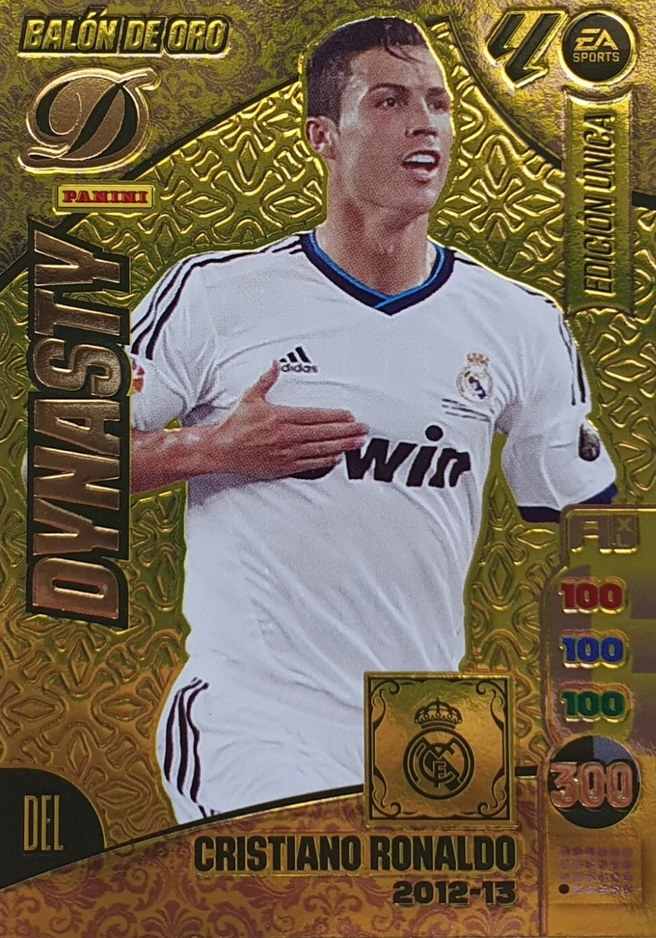 Panini Adrenalyn XL La Liga 2024/2025 - #DY/04 -Cristiano Ronaldo - 2012-13 - Real Madrid - Dynasty - Balón de Oro - Edición Única