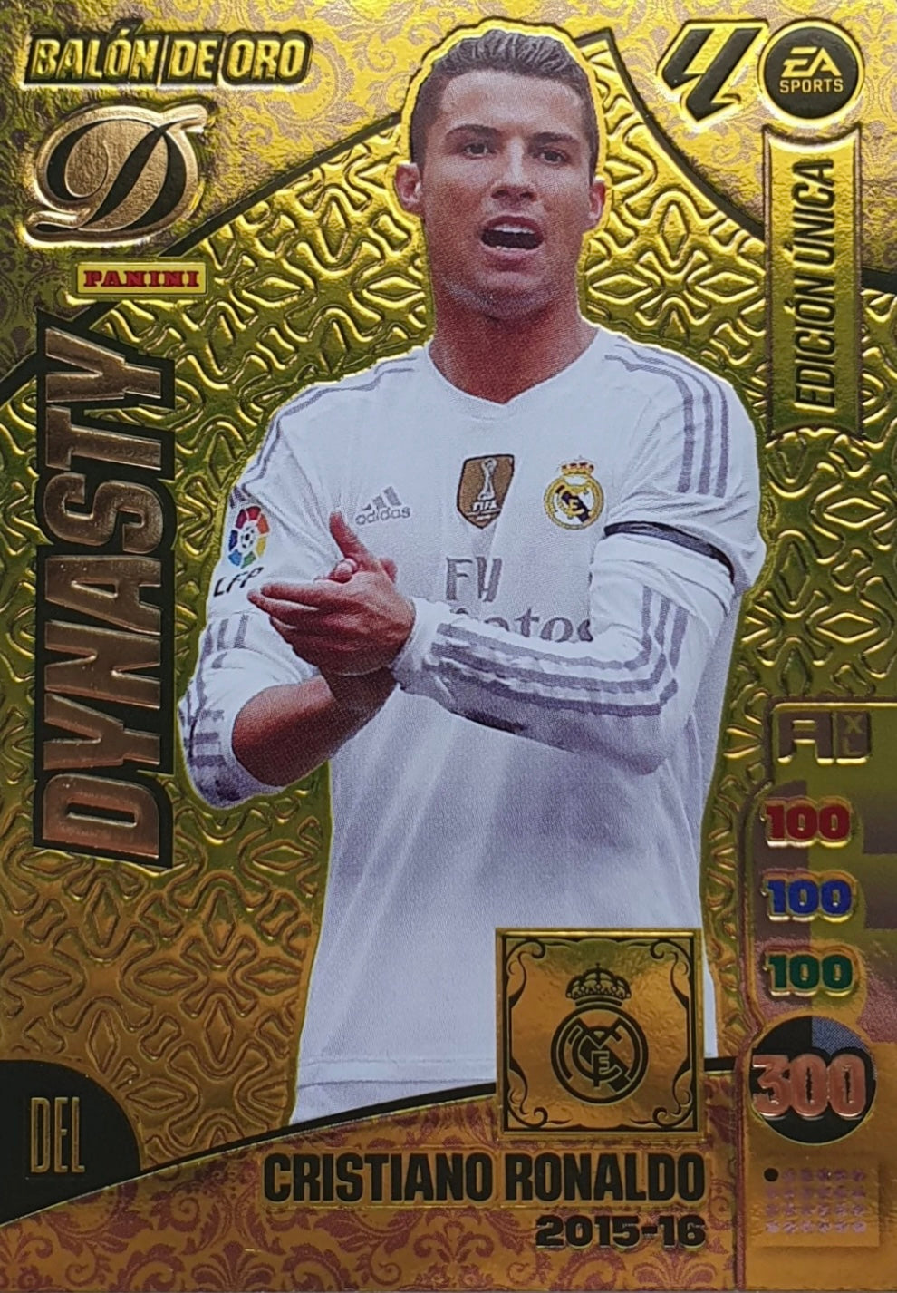Panini Adrenalyn XL La Liga 2024/2025 - #DY/07 - Cristiano Ronaldo - 2015-16 - Real Madrid - Dynasty - Balón de Oro - Edición Única