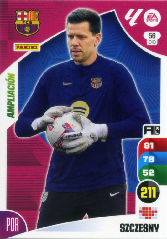 Panini Adrenalyn XL La Liga 2024/2025 - #056 BIS - SZCZESNY - FC BARCELONA - AMPLIACIÓN - Cromo RAW