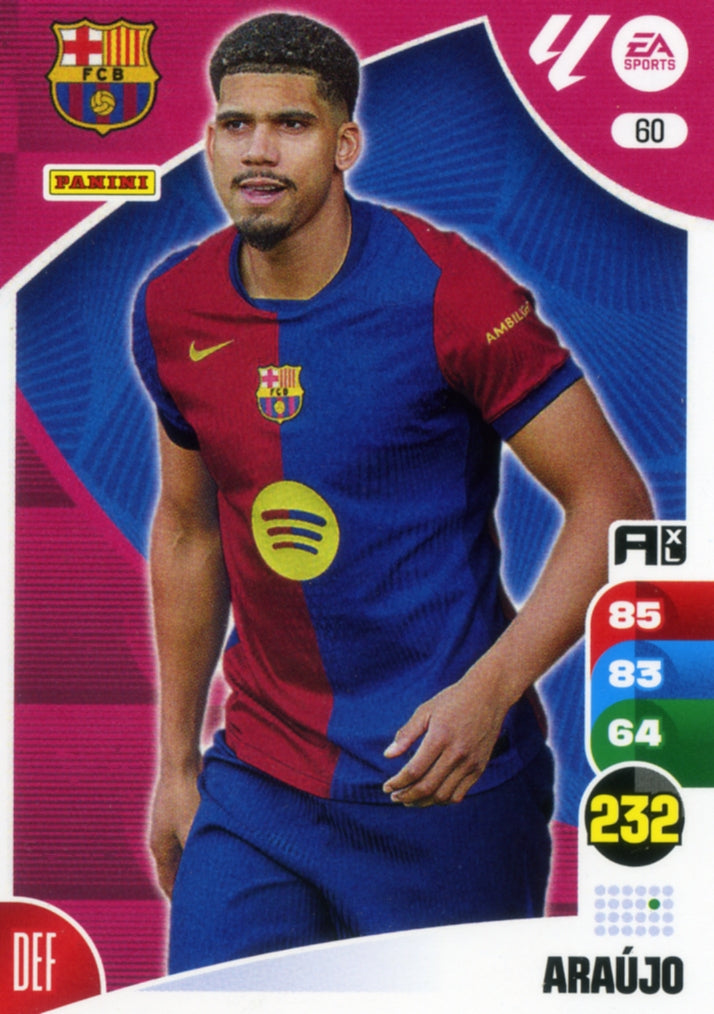 Panini Adrenalyn XL La Liga 2024/2025 - #060 - ARAÚJO - BARCELONA - 1st Edition, RAW Chrome