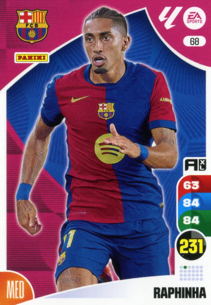 Panini Adrenalyn XL La Liga 2024/2025 - #068 - RAPHINHA - BARCELONA - 1ª Edición, Cromo RAW