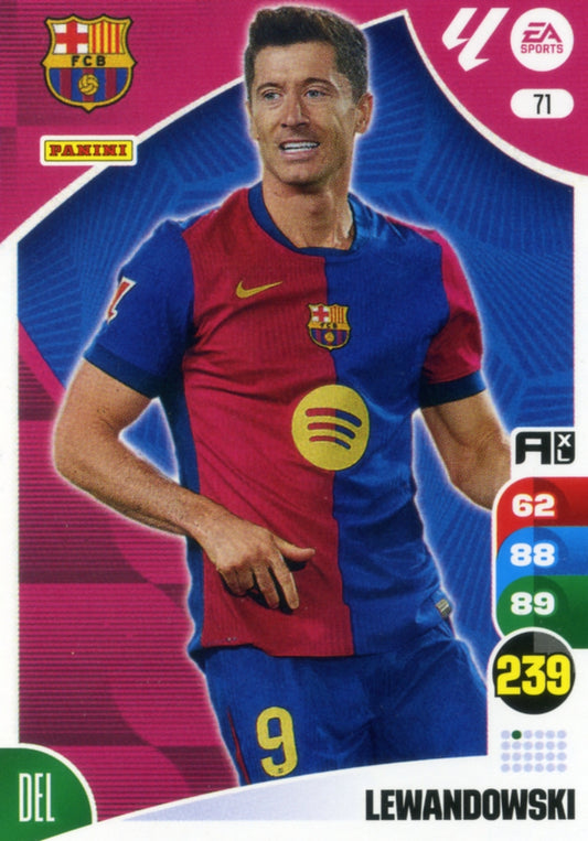 Panini Adrenalyn XL La Liga 2024/2025 - #071 - LEWANDOWSKI - BARCELONA - 1ª Edición, Cromo RAW