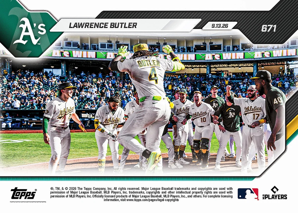 2026 | Topps | Now | MLB | #671 | Lawrence Butler | Base