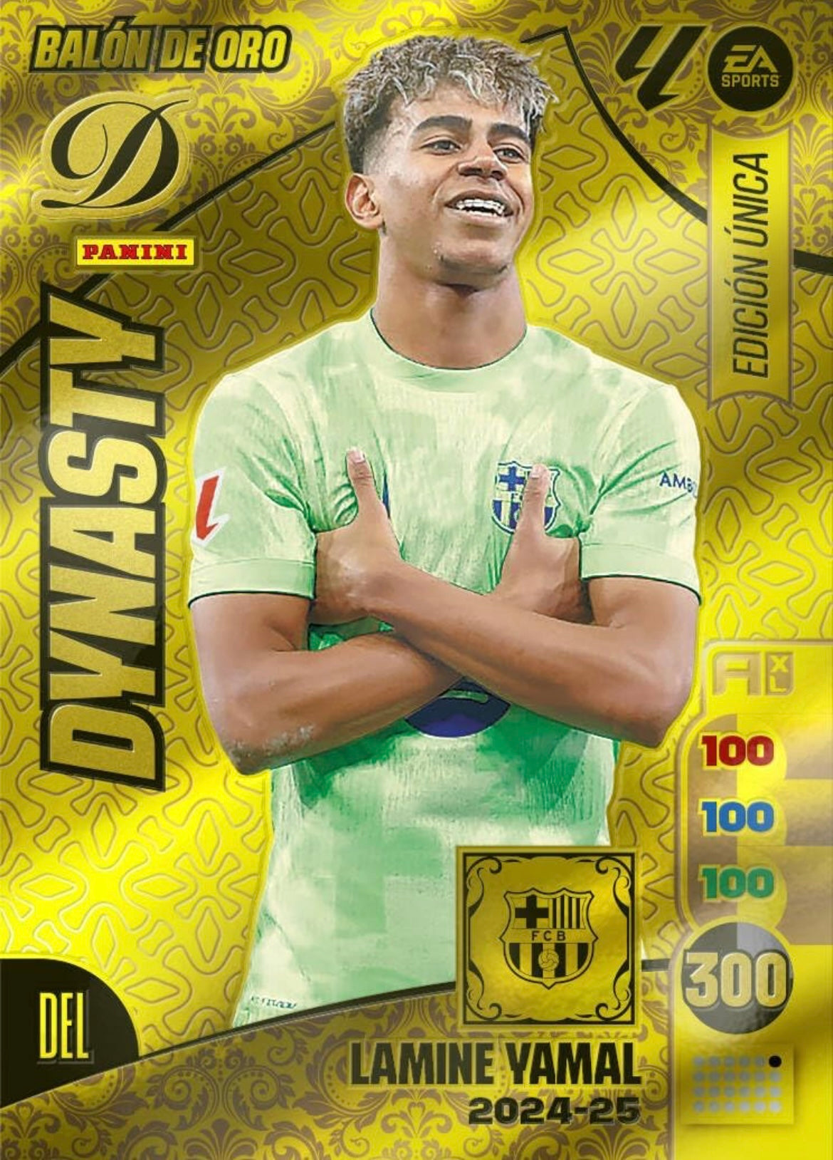 Panini Adrenalyn XL La Liga 2024/2025 - #DY/16 - Lamine Yamal - 2024-25 - FC Barcelona - Dynasty - Balón de Oro - Edición Única