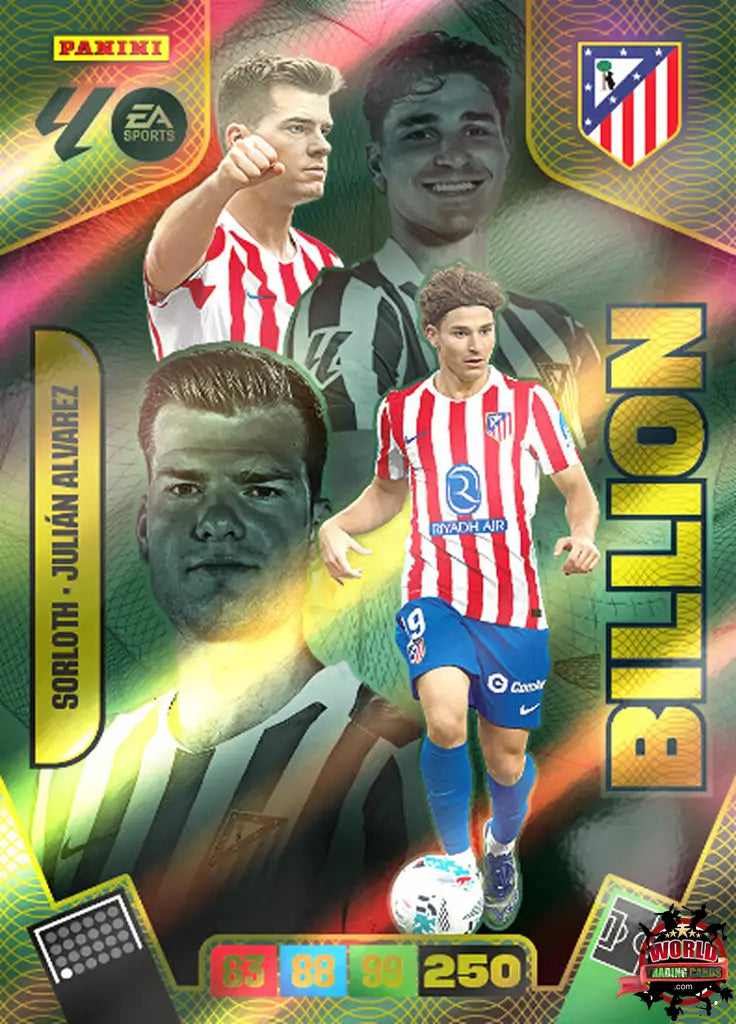 #BLL06 | Panini | Adrenalyn XL | La Liga | 2025-2026 | Sorloth / Julian Alvarez | Atlético de Madrid | Billion