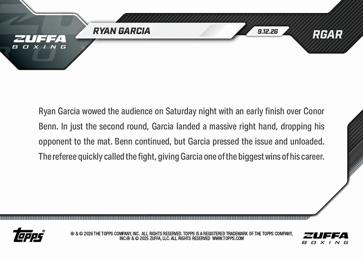 2026 | Topps | Now | Boxing | Ryan Garcia | #RGAR | Base
