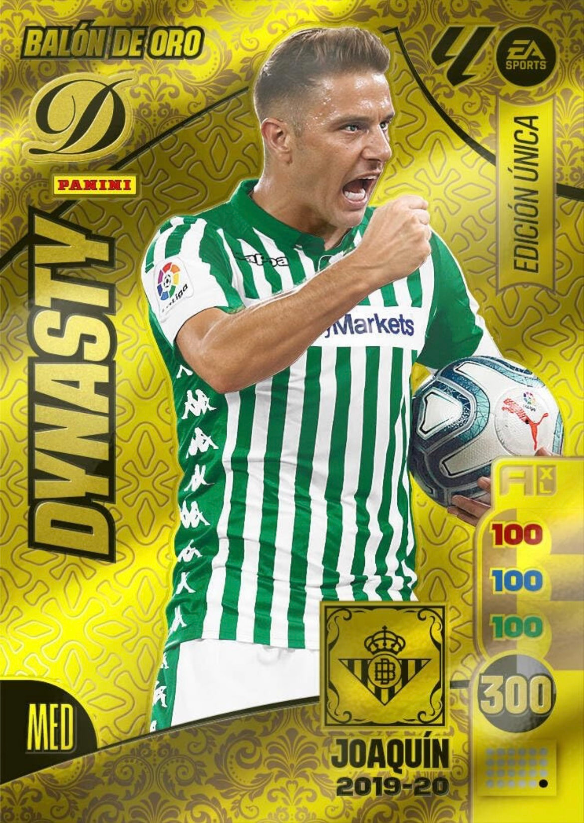 Panini Adrenalyn XL La Liga 2024/2025 - #DY/11 - Joaquin - 2019-20 - Betis - Dynasty - Ballon d'Or - Unique Edition