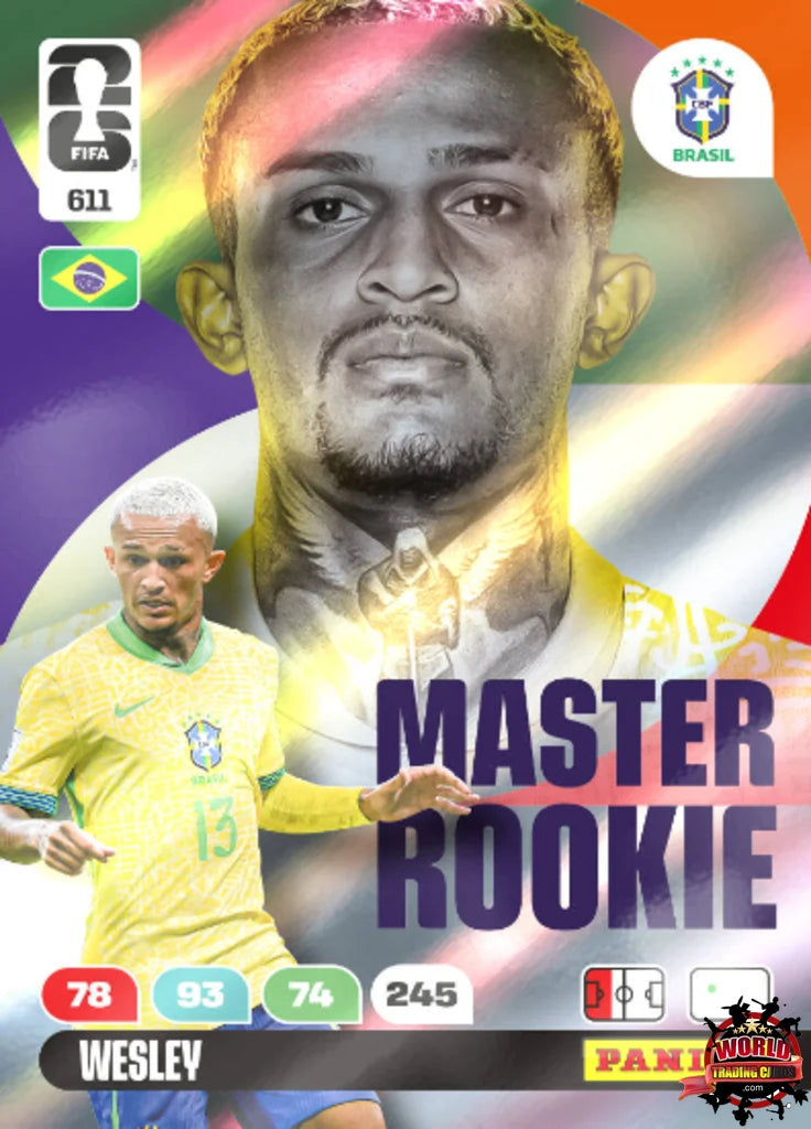 #611|Panini|Adrenlyn XL|FIFA World Cup|2026|Wesley|Master Rookie