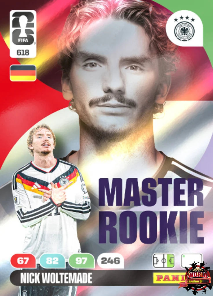 #618|Panini|Adrenlyn XL|FIFA World Cup|2026|Nick Woltemade|Master Rookie