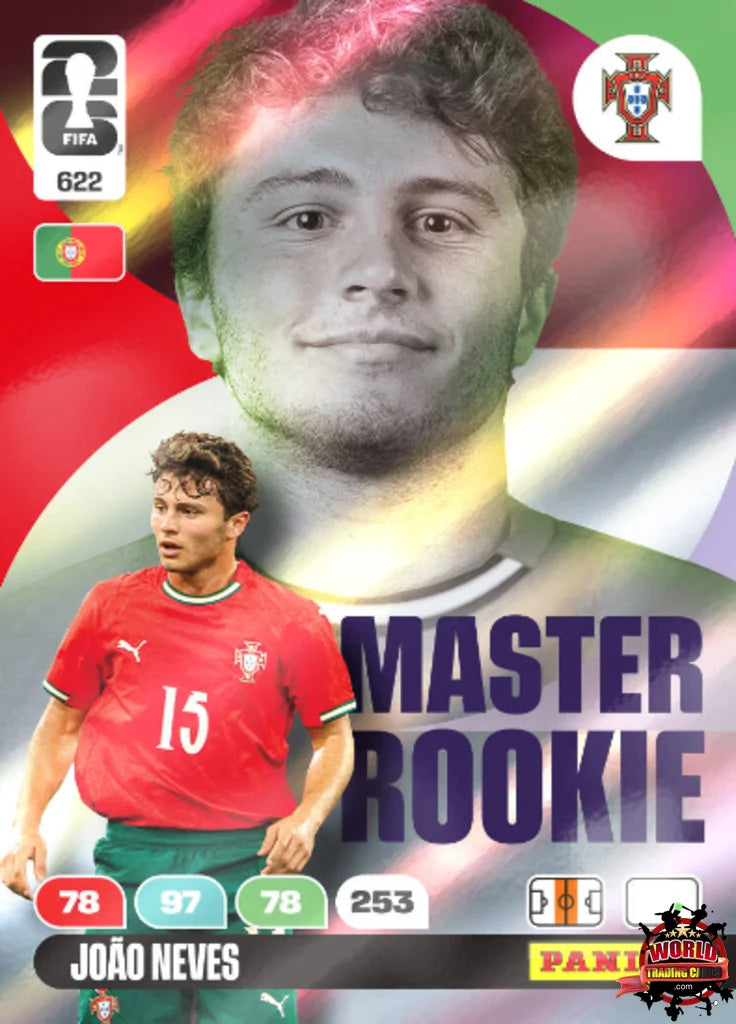 #622|Panini|Adrenlyn XL|FIFA World Cup|2026|Joao Neves|Master Rookie