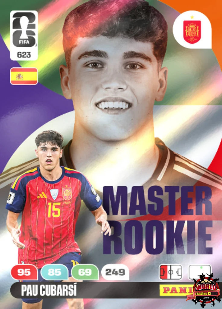 #623|Panini|Adrenlyn XL|FIFA World Cup|2026|Pau Cubarsi|Master Rookie