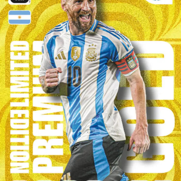 limited edition lionel messi card Football Trading Card-Lionel Messi-Argentina-Panini Adrenalyn XL Fifa World Cup 2026-PGLE1-Premium Gold Size:6.3*8.8 cm (R3 Rounded Corners)(Double sided different design) (SZ#I1Z2HJG) Diagla Each slabbed card is Post on Various Overframe