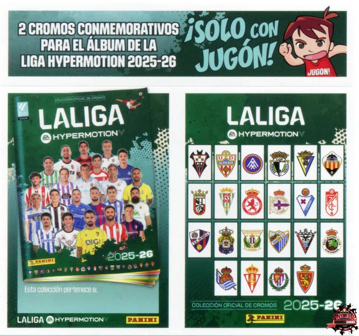 Cromo Trading Card Fútbol-Cromos Conmemorativos --Panini Liga HypermotionV 2025-2026-CC1-Cromos Conmemorativos 