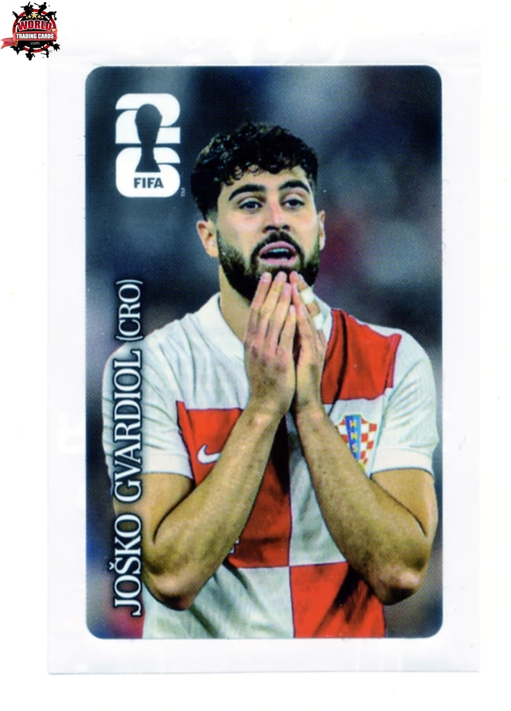 #CC-ESP004 |  | Fifa World Cup Stickers | Josko Gvardiol | Croatia | Coca Cola / SPANISH VERSION | Size 33x50 m/m