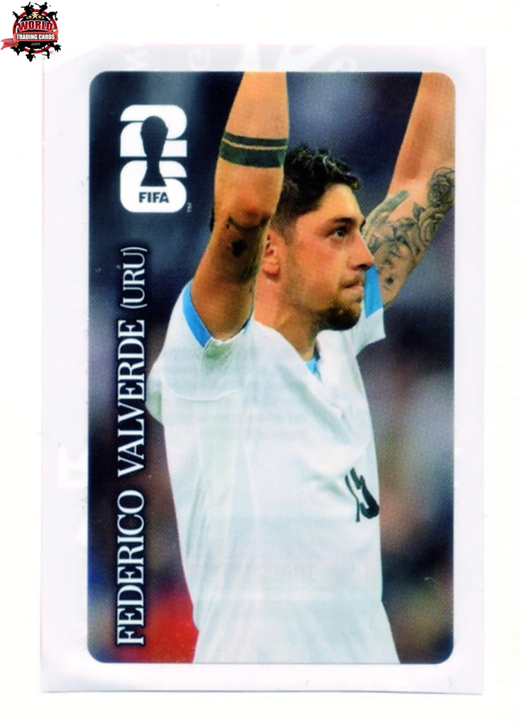 #CC-ESP005 |  | Fifa World Cup Stickers | Federico Valverde | Uruguay | Coca Cola / SPANISH VERSION | Size 33x50 m/m