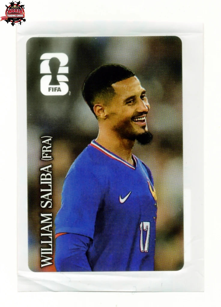 #CC-ESP009 |  | Fifa World Cup Stickers | William Saliba | France | Coca Cola / SPANISH VERSION | Size 33x50 m/m