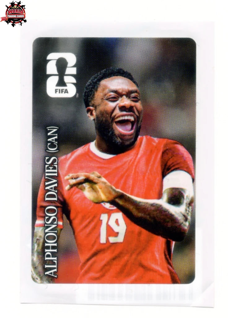 #CC-ESP007 |  | Fifa World Cup Stickers | Alphonso Davies | Canada | Coca Cola / SPANISH VERSION | Size 33x50 m/m