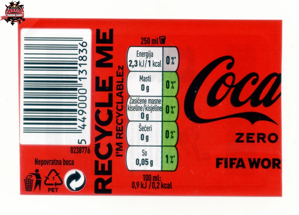 #CC-SRB002 |  | Fifa World Cup Stickers | Alphonso Davies | Canada | Coca Cola | SERBIA VERSION | Size 40x60 m/m