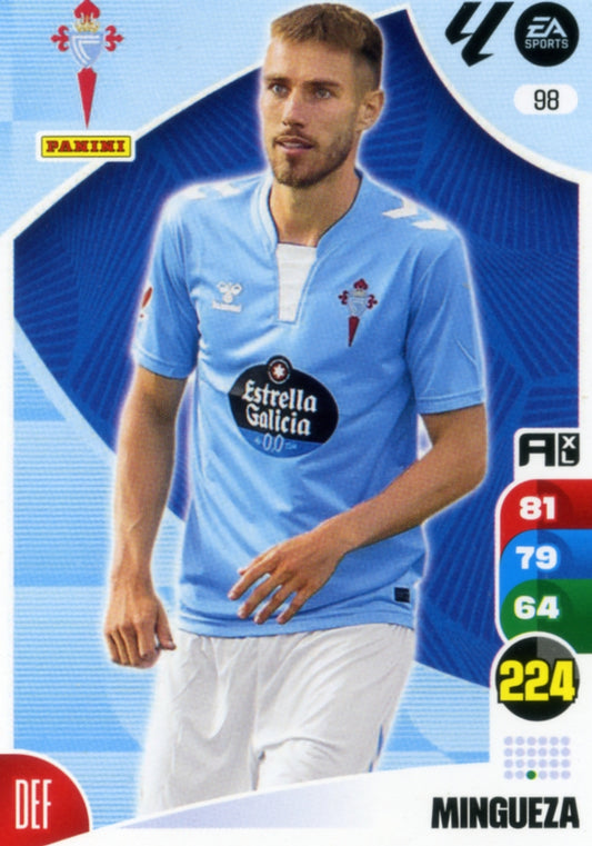 Panini Adrenalyn XL La Liga 2024/2025 - #098 - MINGUEZA - CELTA DE VIGO - 1st Edition, RAW Chrome