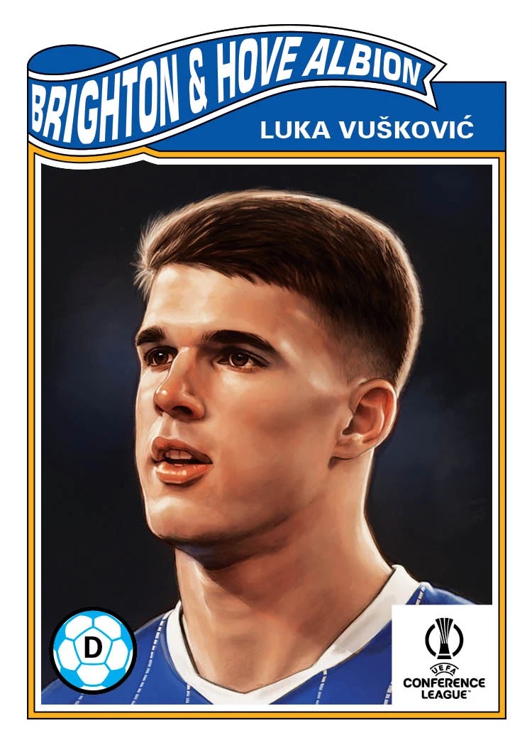 2026 | Topps | Living Set | UCC | #917 | Luka Vuskovic | Brighton & Hove Alvion | Base