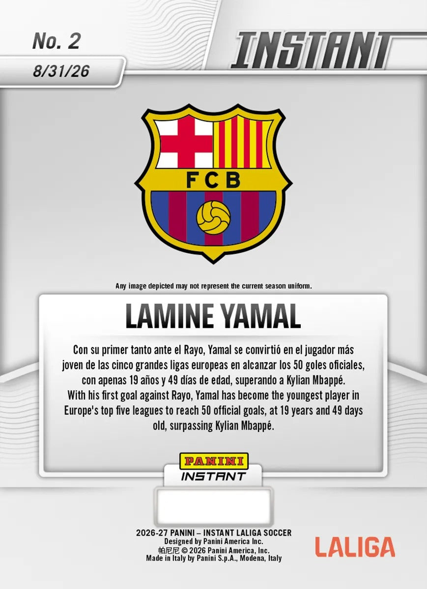 2026-27 | Panini | Instant | La Liga | #002 | Lamine Yamal | Base