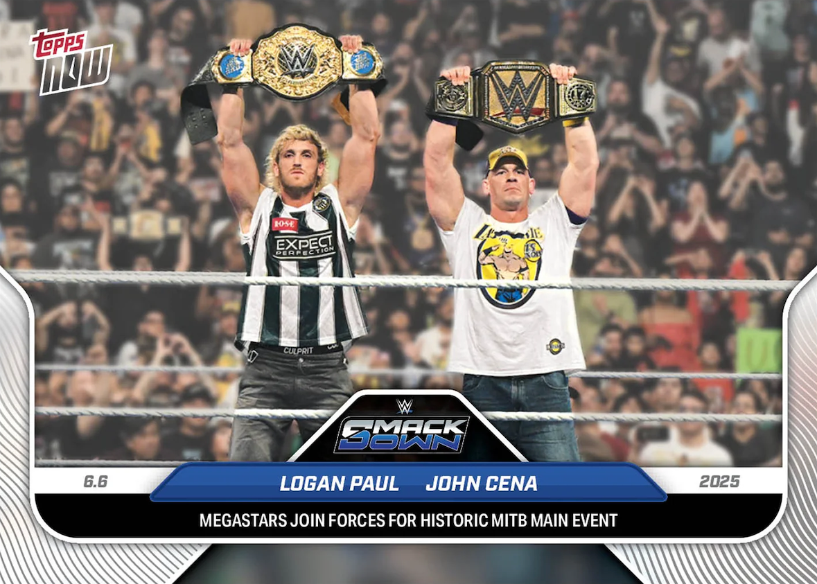 John Cena / Logan Paul - 2025 WWE Topps NOW - Card 59 - World Trading Cards