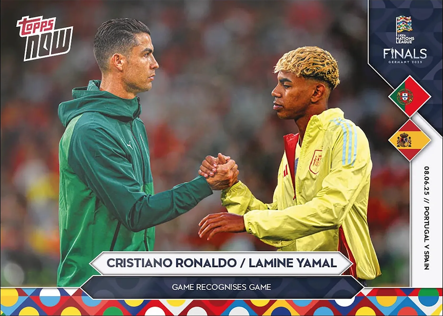 Lamine Yamal & Cristiano Ronaldo - 2025 UEFA Nations League Topps NOW - Card 8 - World Trading Cards