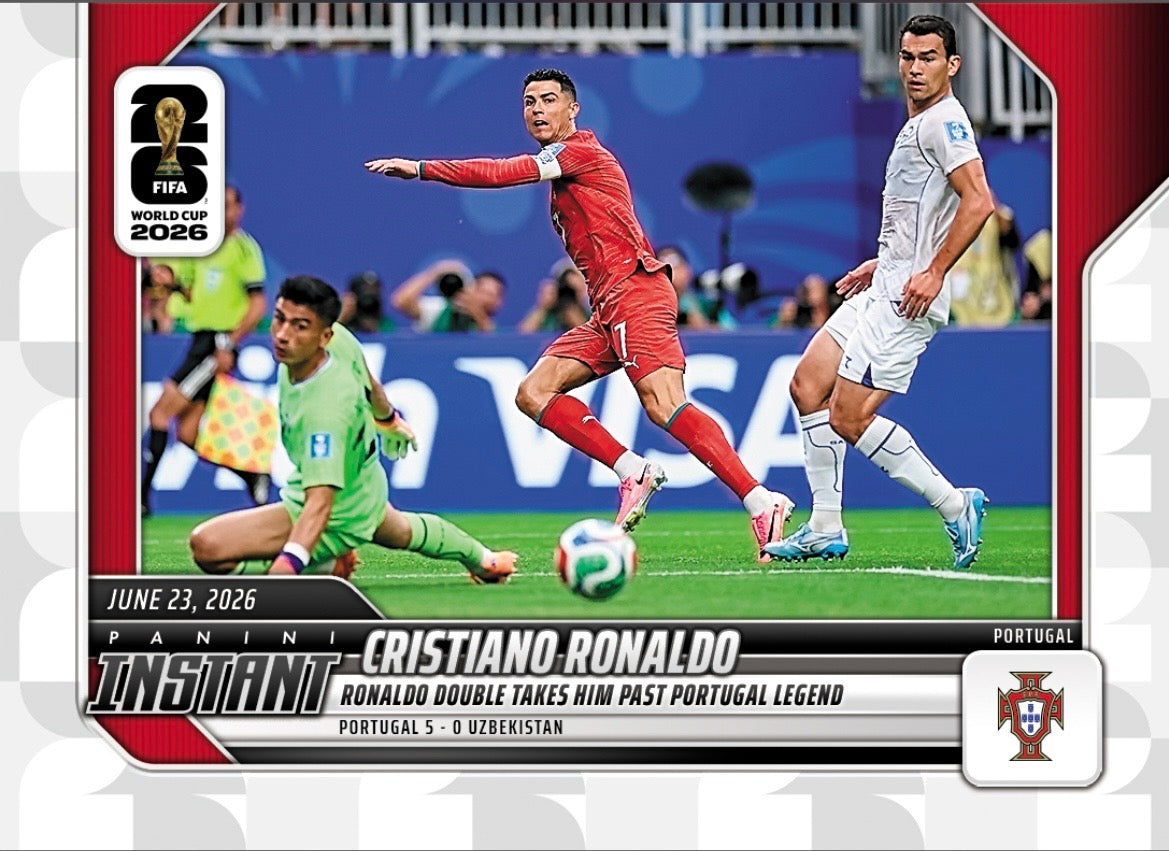 PIWC100| Panini | FIFA World Cup | 2026 | PANINI INSTANT | Cristiano Ronaldo | Base | Exclusive USA | Limited Editions | PREORDEN | ENVÍO 40 días aproximadamente desde la fecha de compra.