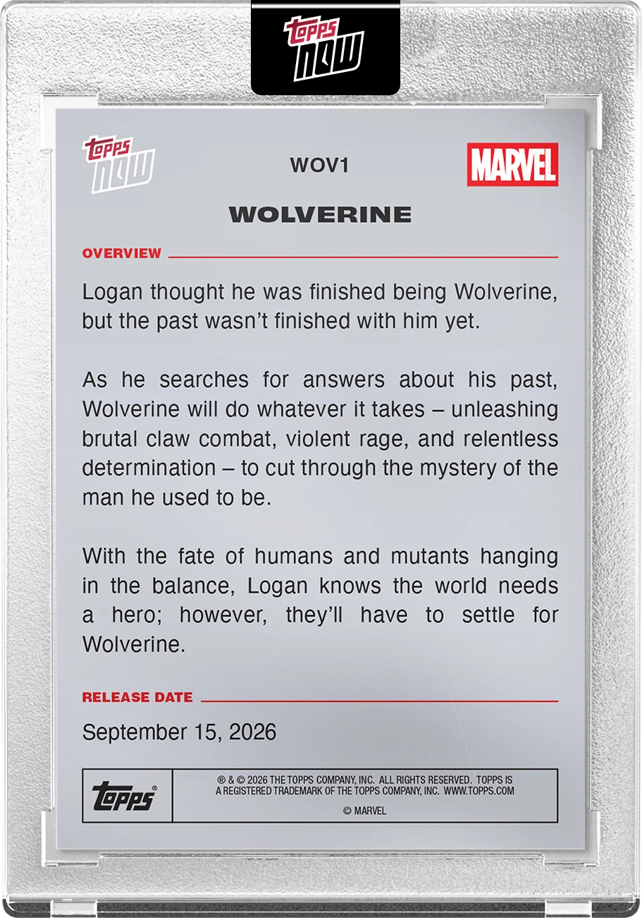 2026 | Topps | Now | Marvel | #WOV01 | Wolverine | Base