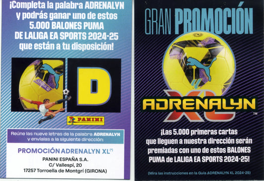 Panini Adrenalyn XL La Liga 2024/2025 - Letra Balón Liga - Letra "D" - Cromo RAW
