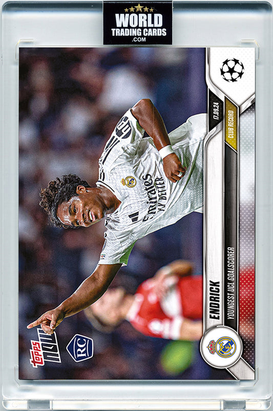 Endrick - 2024 - Topps Now UCL - ROOKIE - Real Madrid - RECORD - Youngest player to score in Champions League - #006 - World Trading Cards - Football Card - Pristine 10 Stickers
