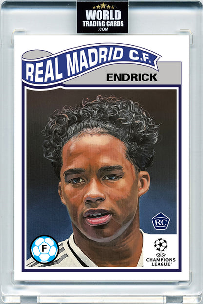 Endrick - 2024 - Topps Living Set UCL - ROOKIE - Real Madrid - #715 - World Trading Cards - Tarjeta Fútbol - Cromos Pristine 10