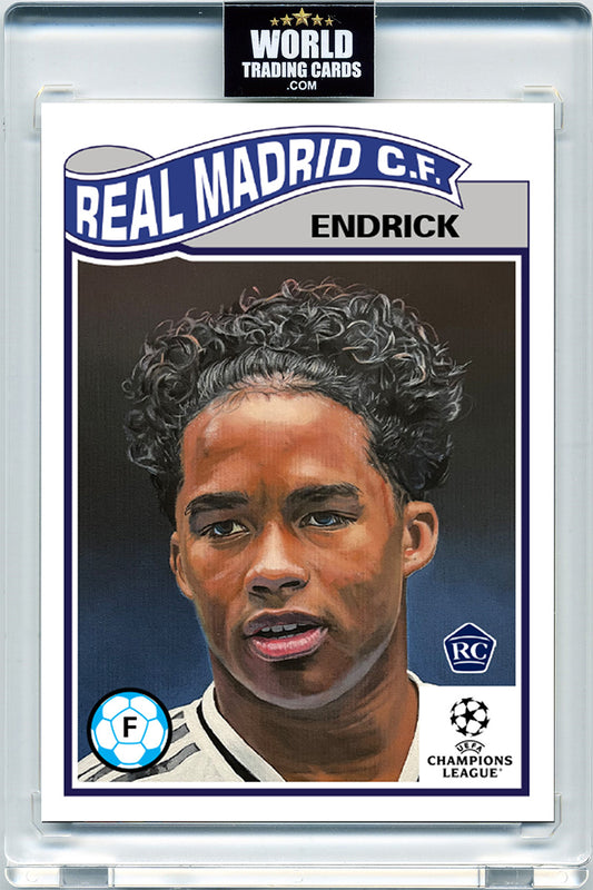 Endrick - 2024 - Topps Living Set UCL - ROOKIE - Real Madrid - #715 - World Trading Cards - Football Card - Pristine Trading Cards 10