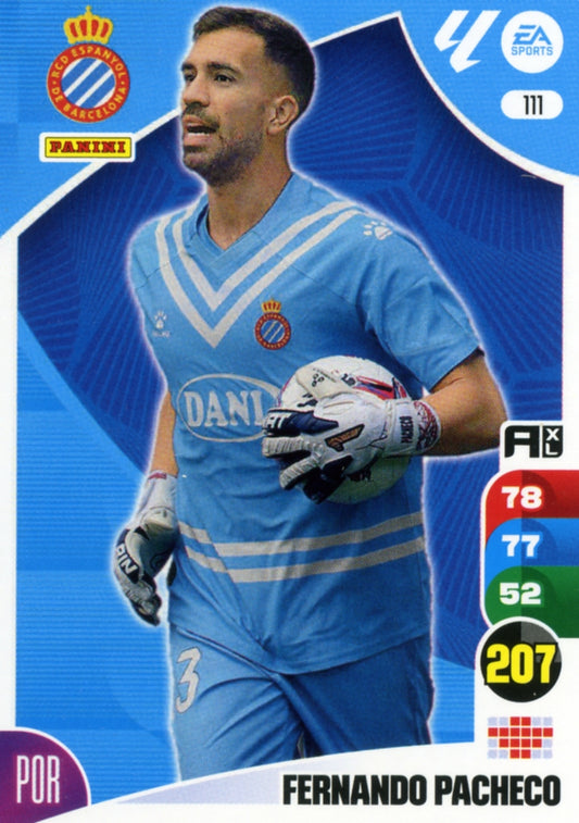 Panini Adrenalyn XL La Liga 2024/2025 - #111 - FERNANDO PACHECO - SPANISH - 1st Edition, RAW Chrome