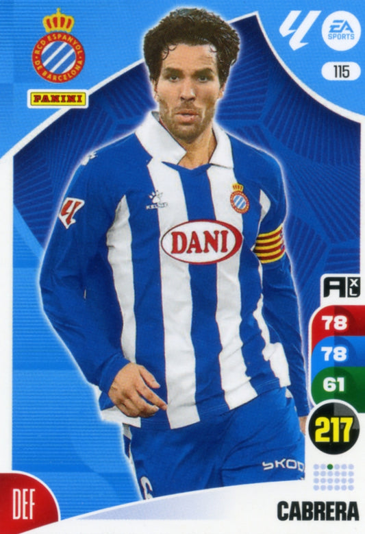 Panini Adrenalyn XL La Liga 2024/2025 - #115 - CABRERA - SPANISH - 1st Edition, RAW Chrome