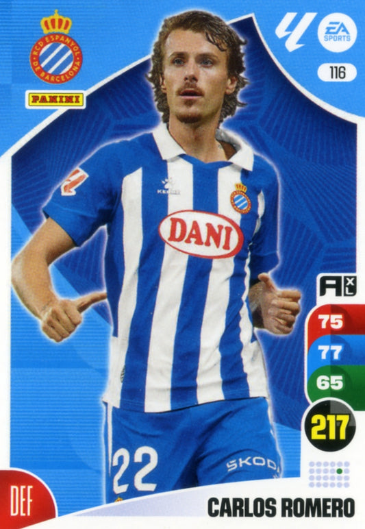 Panini Adrenalyn XL La Liga 2024/2025 - #116 - CARLOS ROMERO - SPANISH - 1st Edition, RAW Chrome