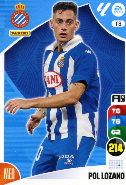 Panini Adrenalyn XL La Liga 2024/2025 - #118 - POL LOZANO - SPANISH - 1st Edition, RAW Chrome