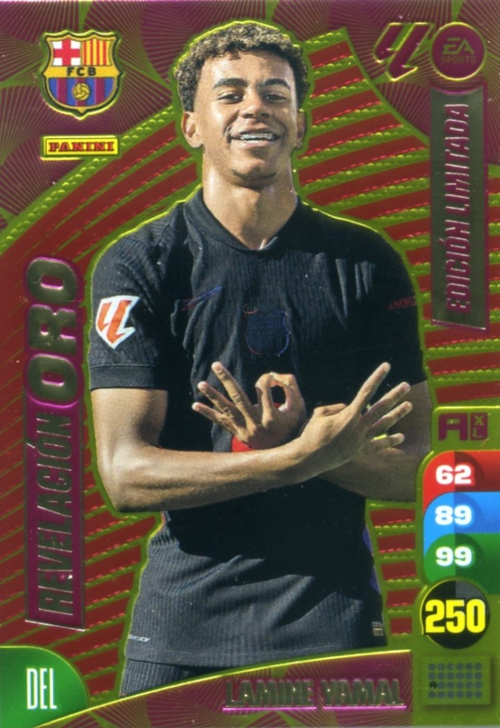 Panini Adrenalyn XL La Liga 2024/2025 - Lamine Yamal - Revelación Oro - Edición Limitada - Cromo RAW