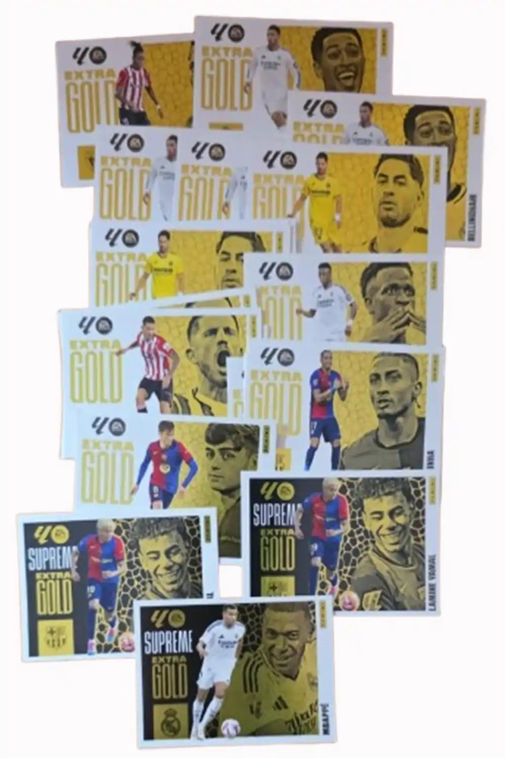 Liga Este 2025-26 - LOTE EXTRA GOLD + SUPREME EXTRA GOLD - 13 CROMOS PANINI