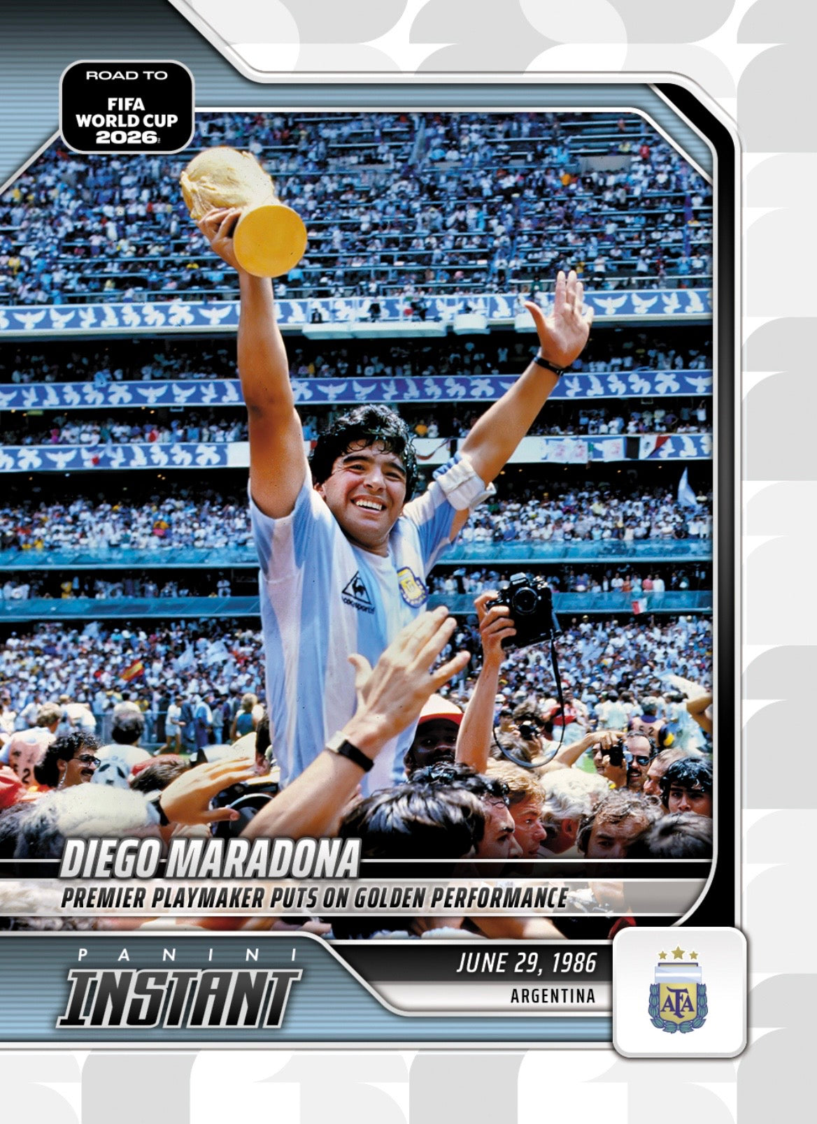 RTWC018 | Panini | Road to FIFA World Cup | 2026 | PANINI INSTANT | Diego Armando Maradona | Base | Exclusive USA | Limited Editions | PREORDEN