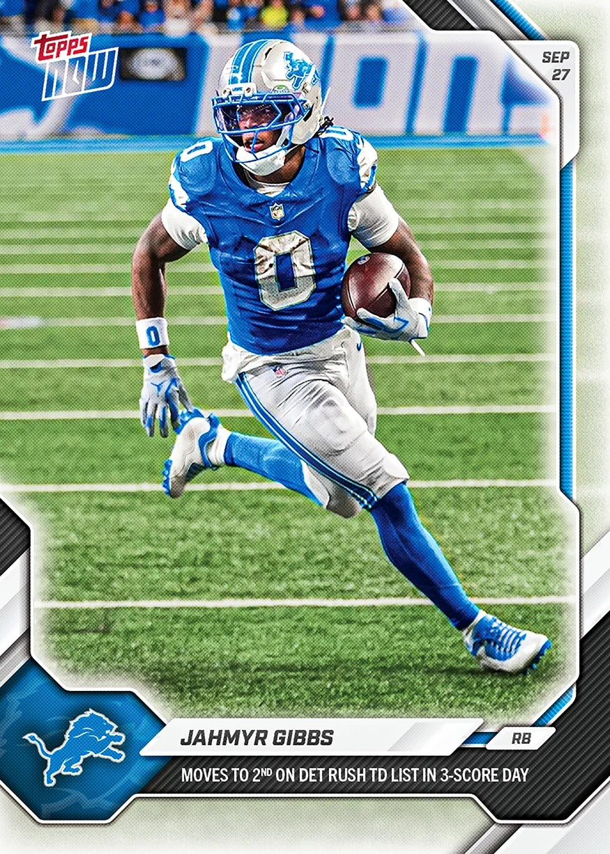 2026 | Topps | Now | NFL | #031 | Jahmyr Gibbs | Base