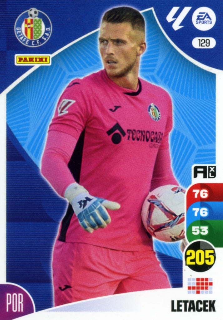 Panini Adrenalyn XL La Liga 2024/2025 - #129 - LETACEK - GETAFE - 1ª Edición, Cromo RAW