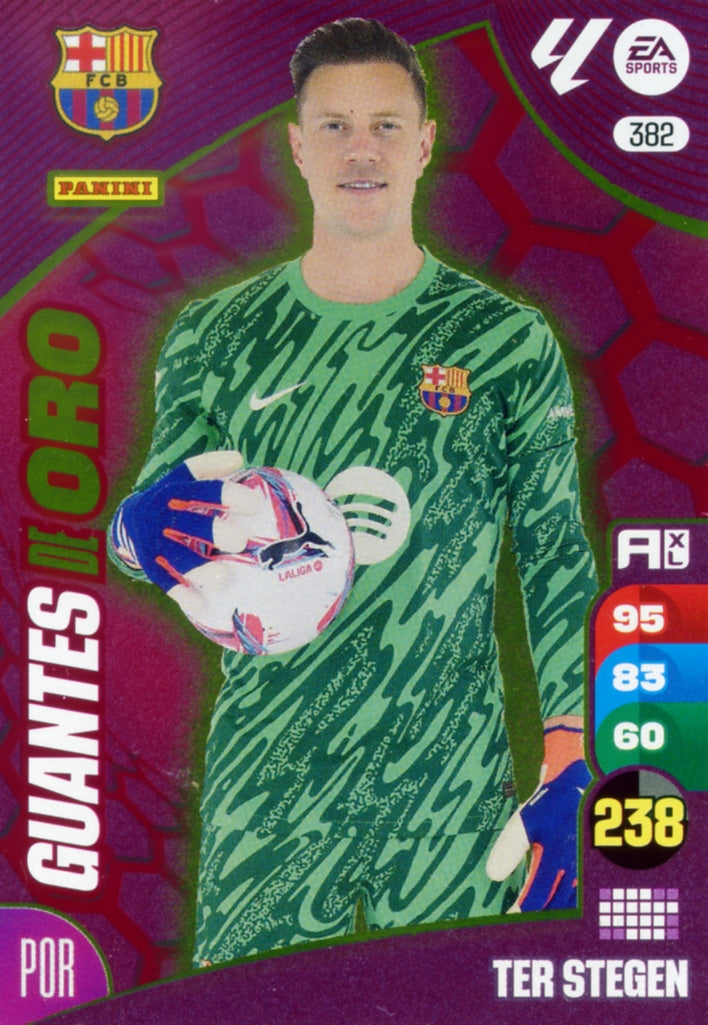 Panini Adrenalyn XL La Liga 2024/2025 - #382 - GUANTES DE ORO - TER STEGEN - 1ª Edición, Cromo RAW