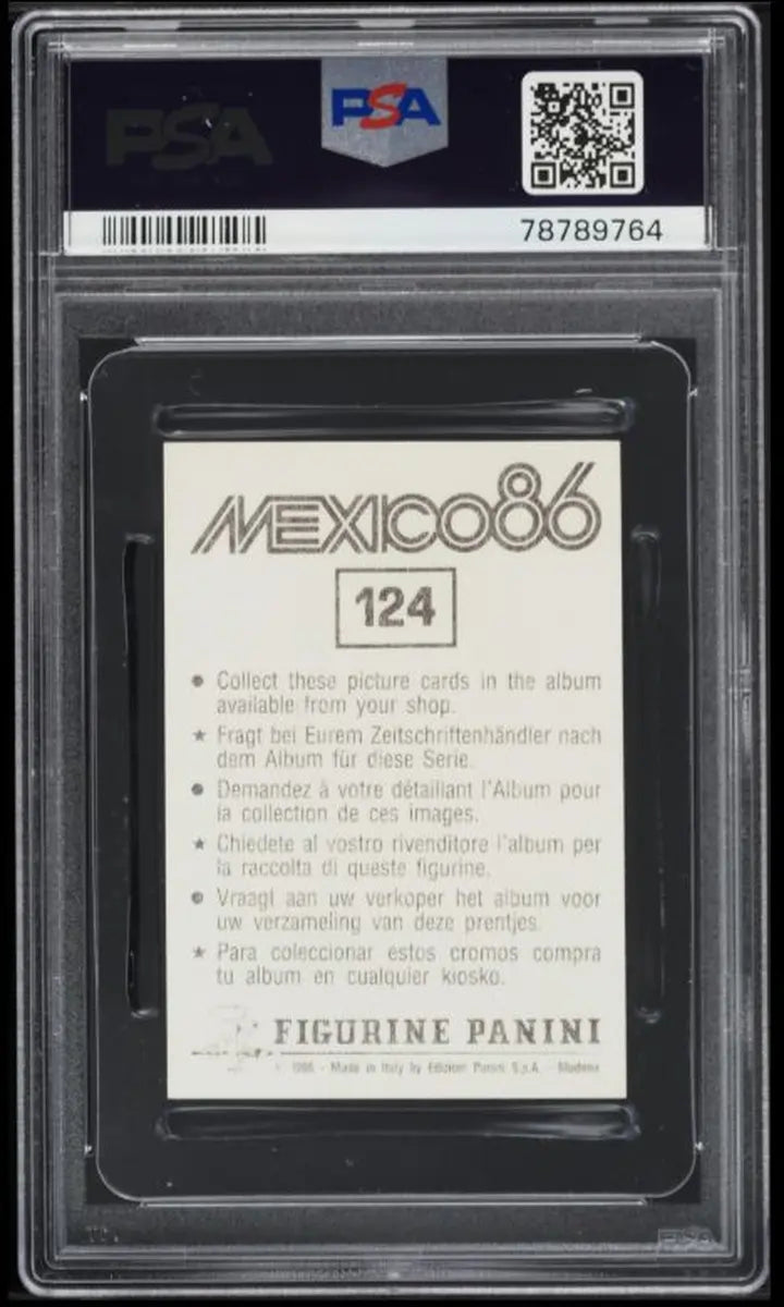 1986 Panini Mexico '86 Hugo Sanchez #124 PSA 5 EX - PSA Population 1 of 1