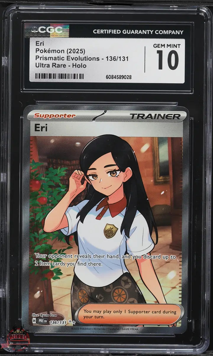 2025 | Pokemon | English ENG | Prismatic Evolutions | #136/131 | Eri | Ultra Rare Holo | CGC | 10 GEM MINT